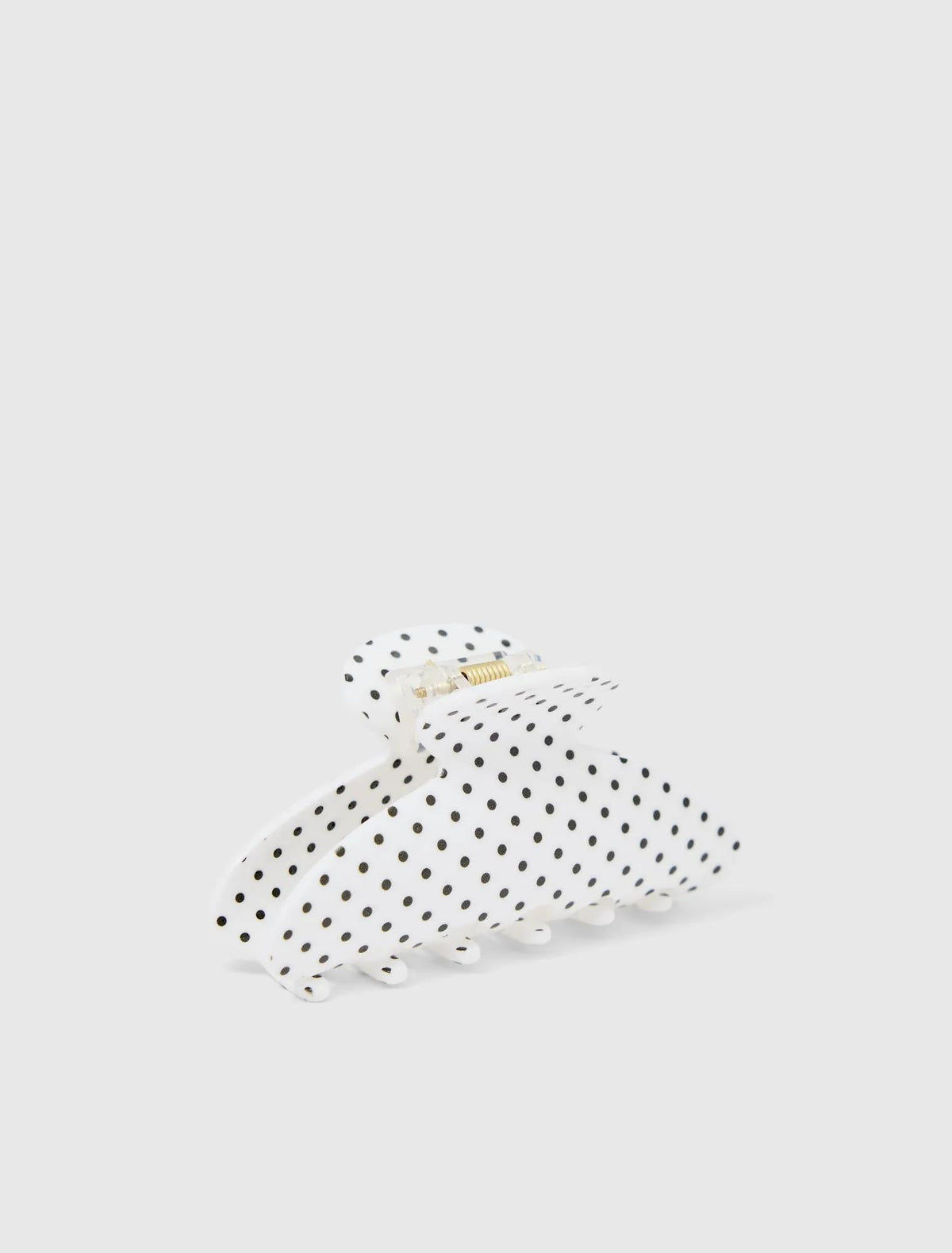 Valencia Polka Dot Claw Clip White/ Black