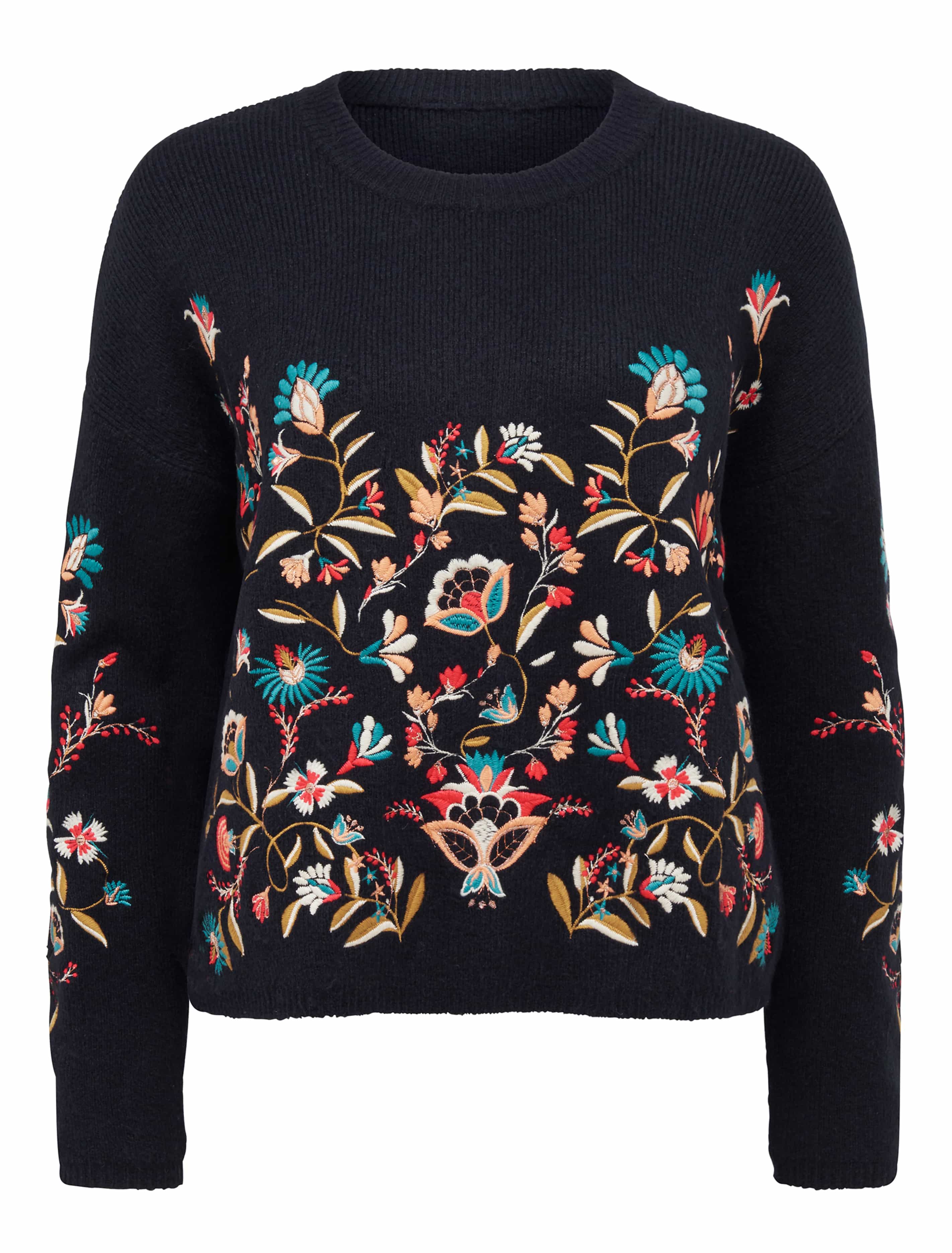 Bronte Embroidered Jumper Navy_mannequin