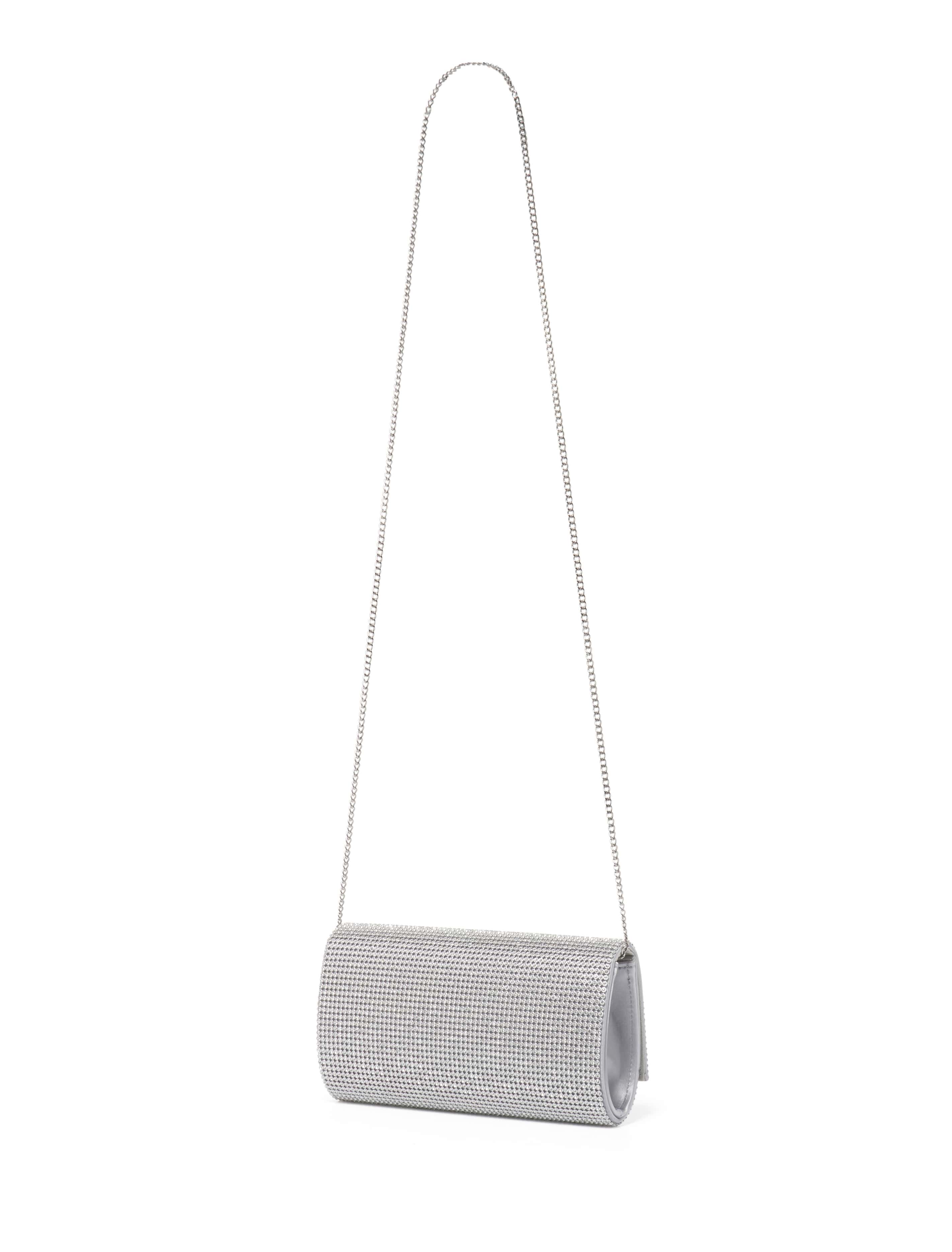 Hannah Heatfix Foldover Clutch Silver_mannequin