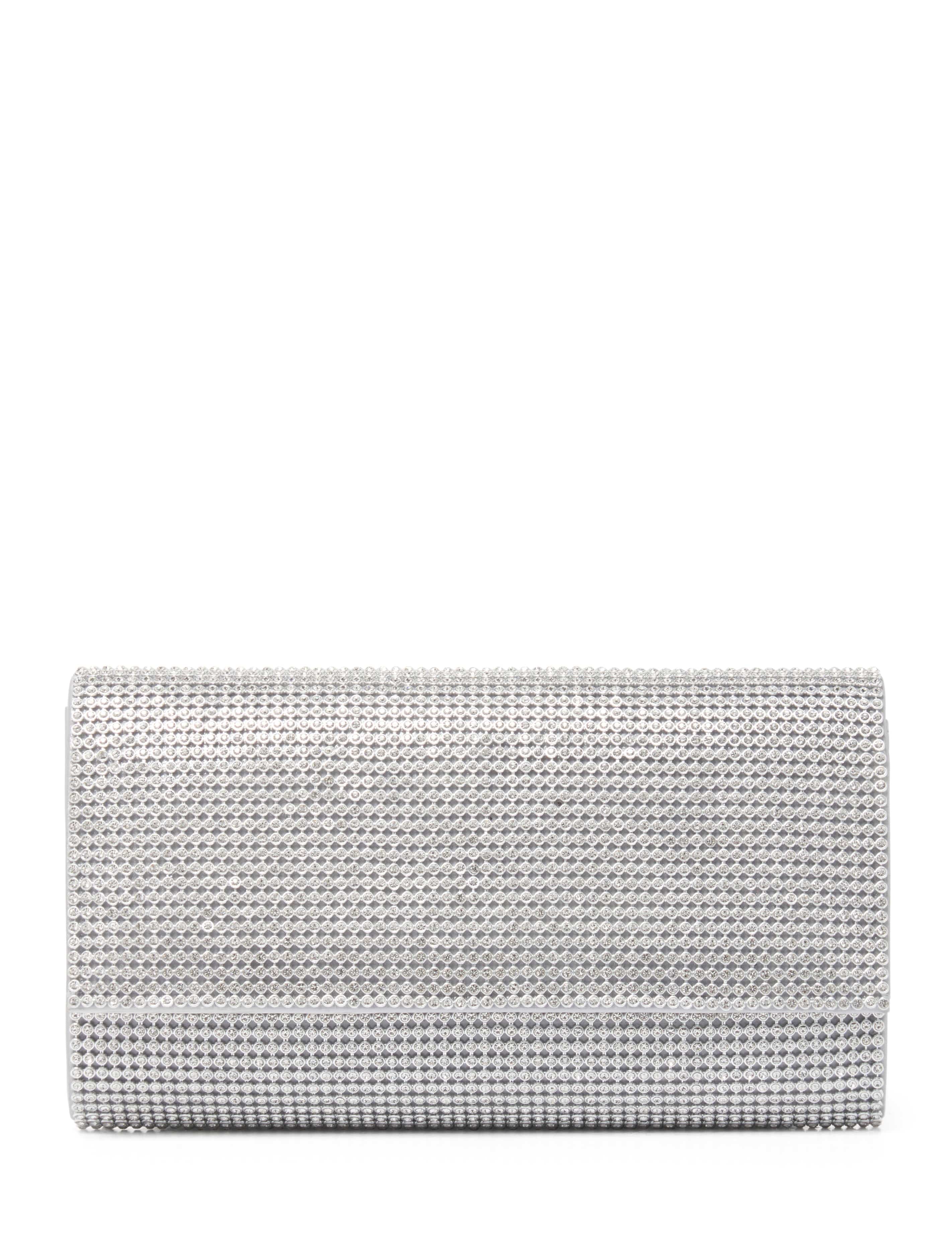 Hannah Heatfix Foldover Clutch Silver_mannequin