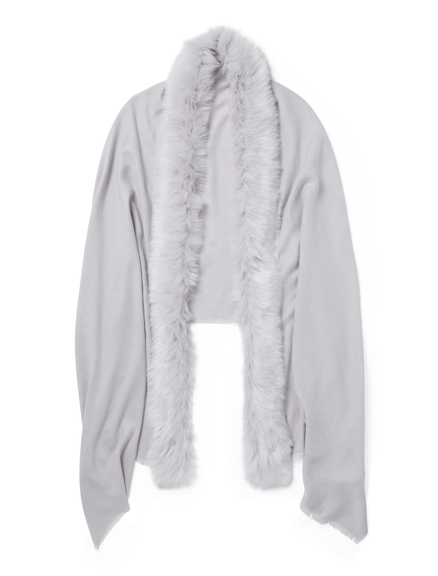 Scarlett Faux Fur Scarf Mink Grey_mannequin