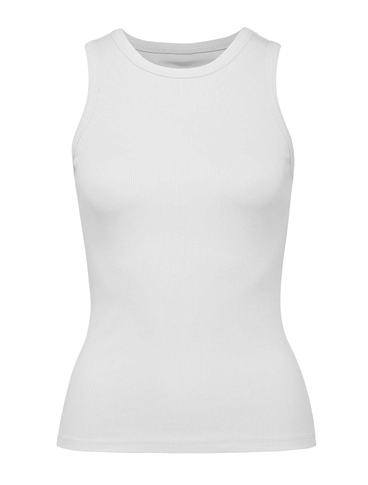 Remi Rib Racer Tank White_mannequin