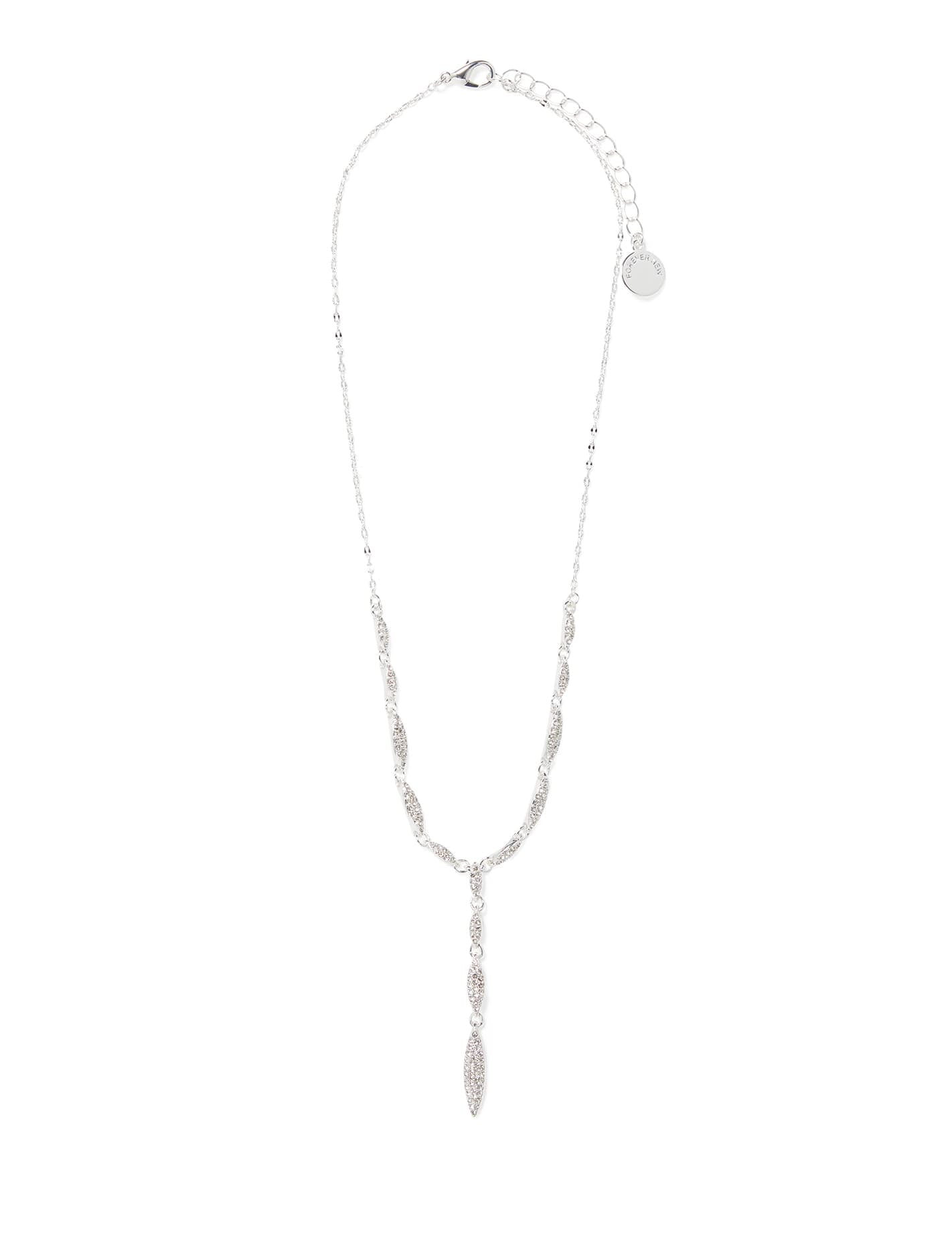 Ina Pave Necklace Silver/Glass_mannequin