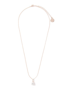 Armelle Tear Drop CZ Pendant Rose Gold_mannequin