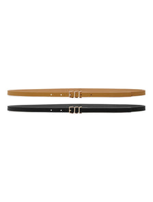 Nina Skinny Belt 2 Pack Black/Tan_mannequin