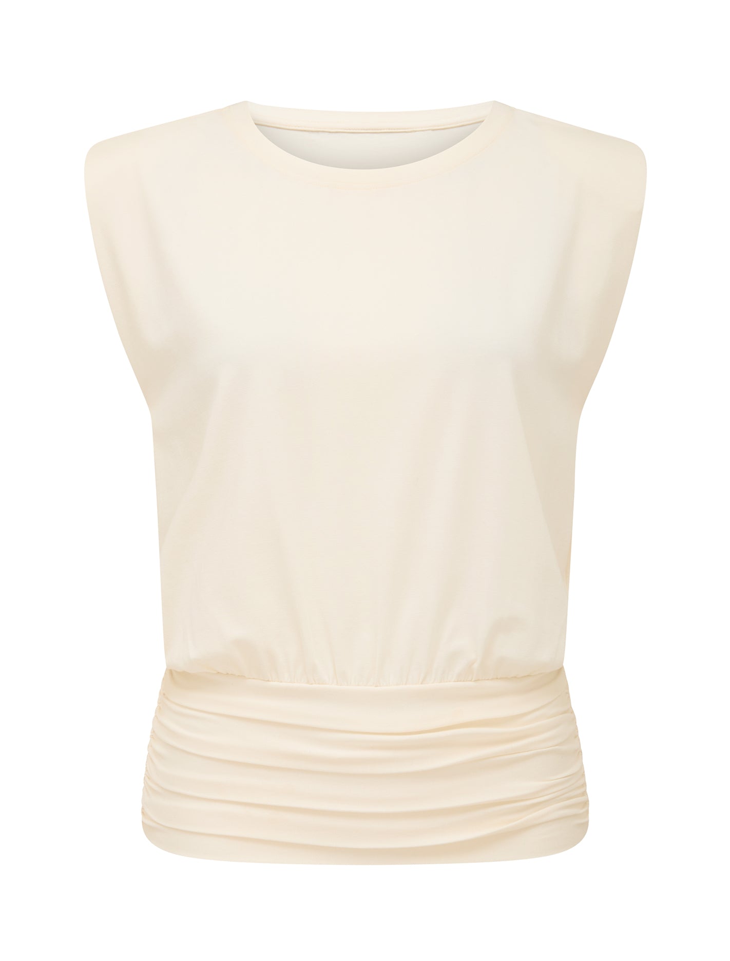 Astrid Cinched Waist Tank Butter_mannequin