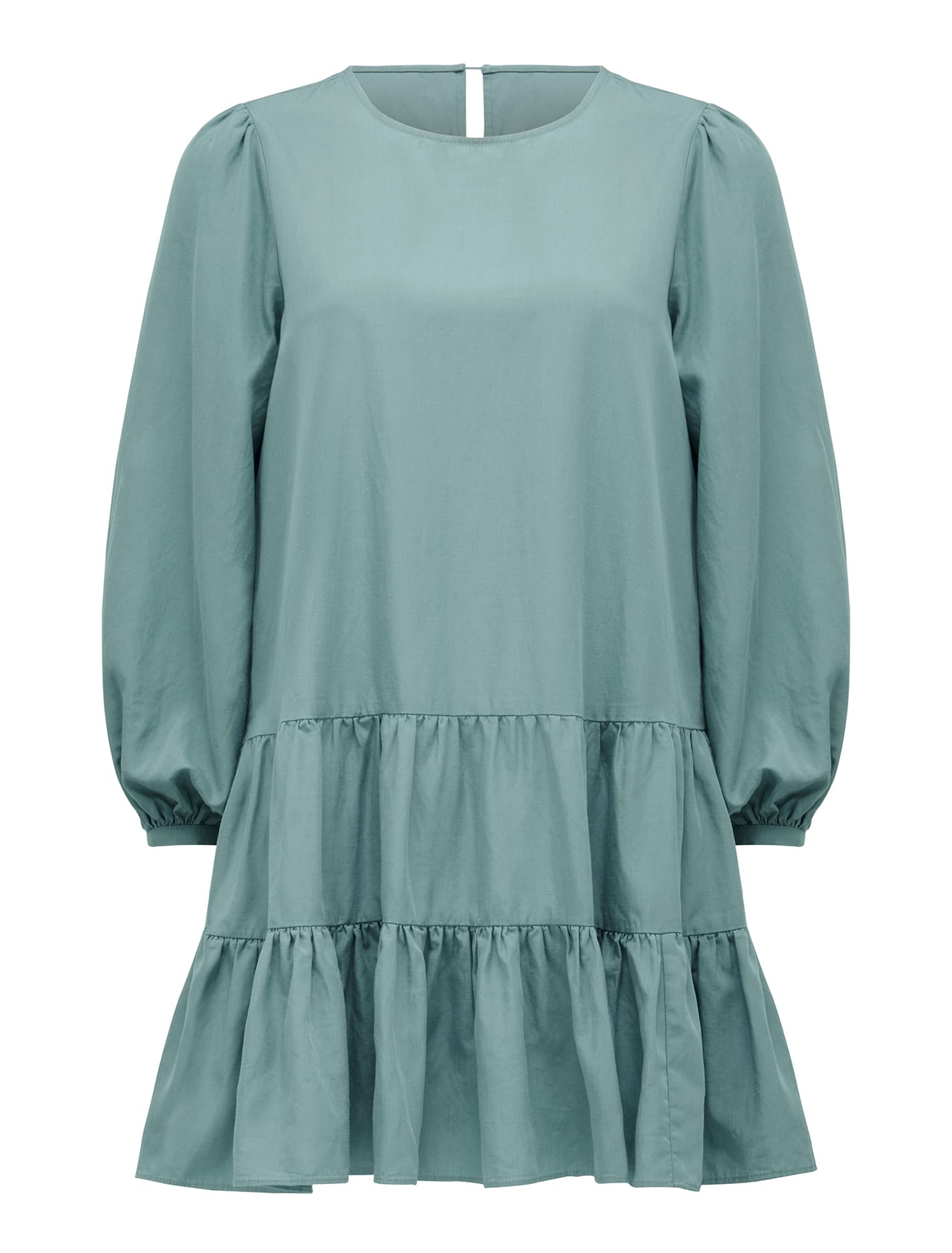 Tara Petite Tiered Smock Dress Seabed_mannequin