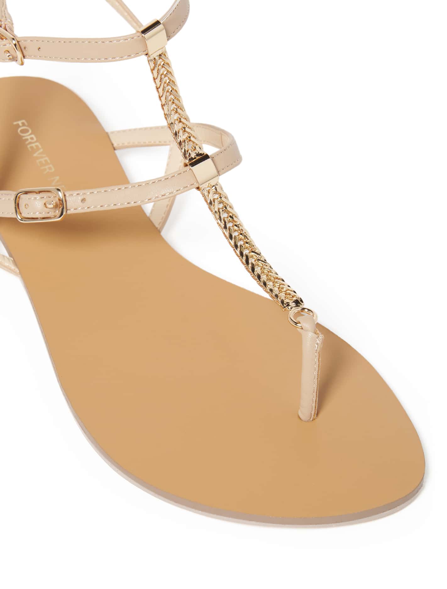 Margot Chain Detail Sandals Nude_mannequin
