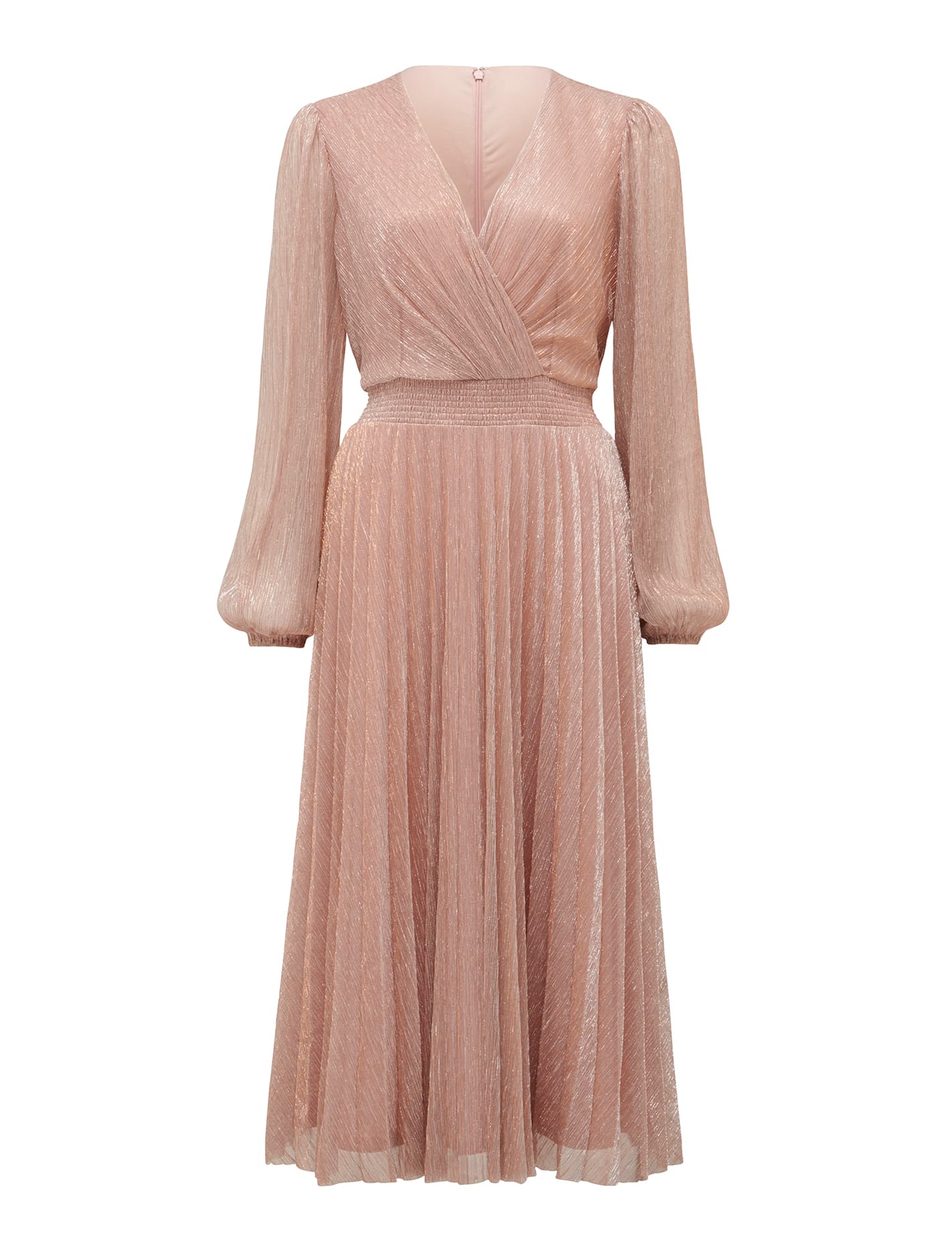 Taylor Pleated Plisse Midi Blush_mannequin