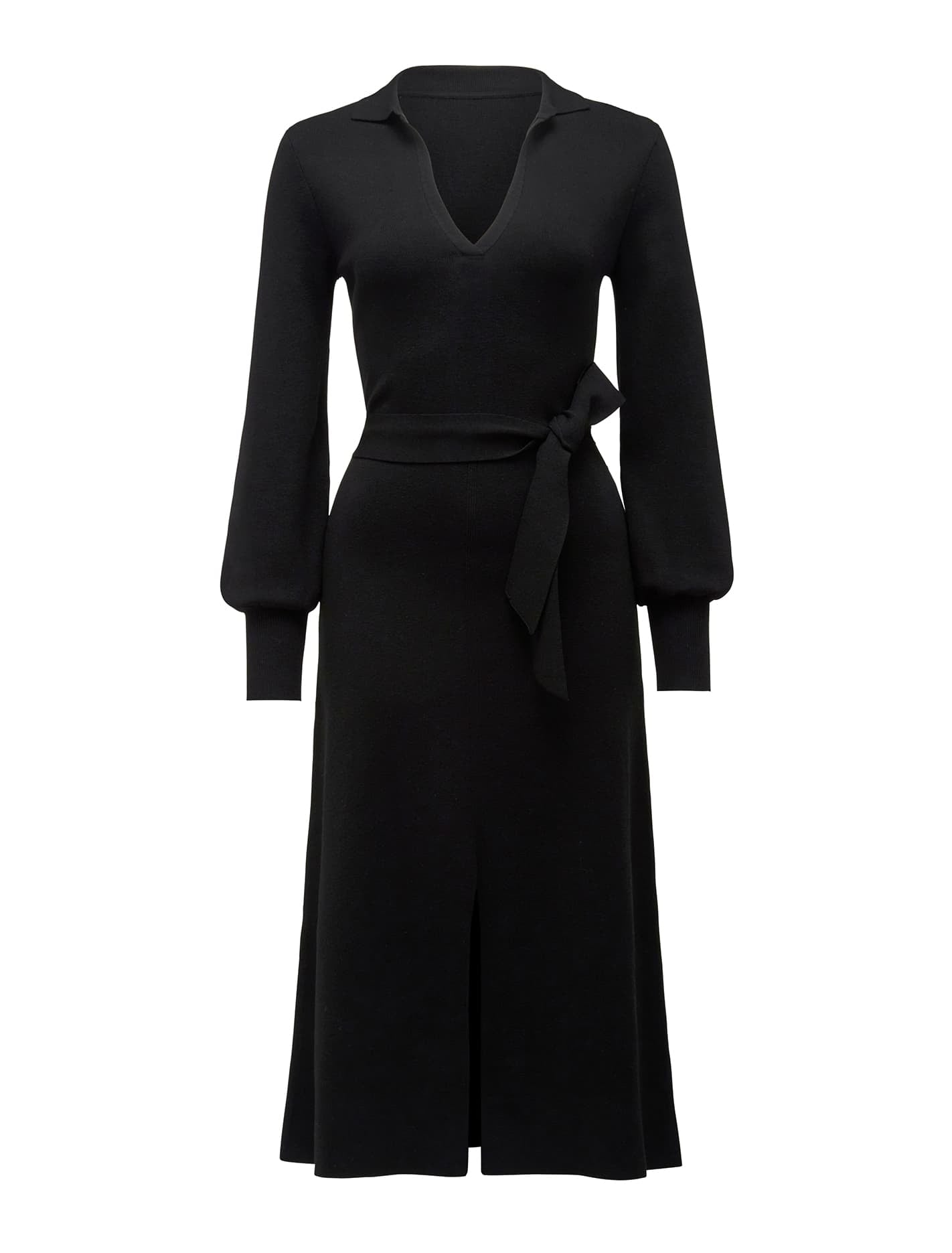 Olivia Fit and Flare Knit Dress Black_mannequin