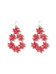 Yvonne Facet Flower Earring Rose Garden_mannequin