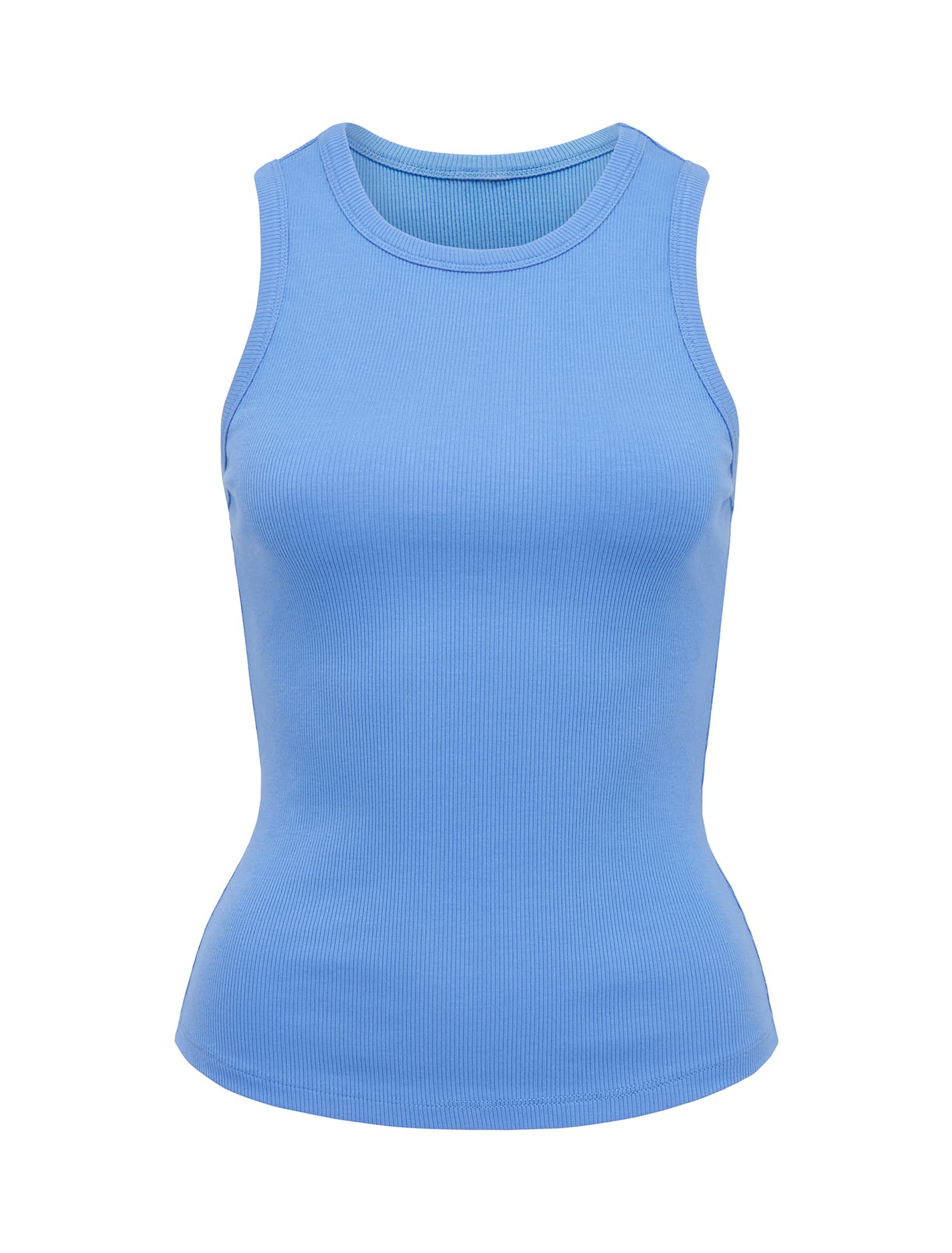 Remi Rib Racer Tank Cornflower Blue_mannequin