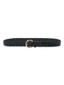 Olivia Woven Jeans Belt Black_mannequin