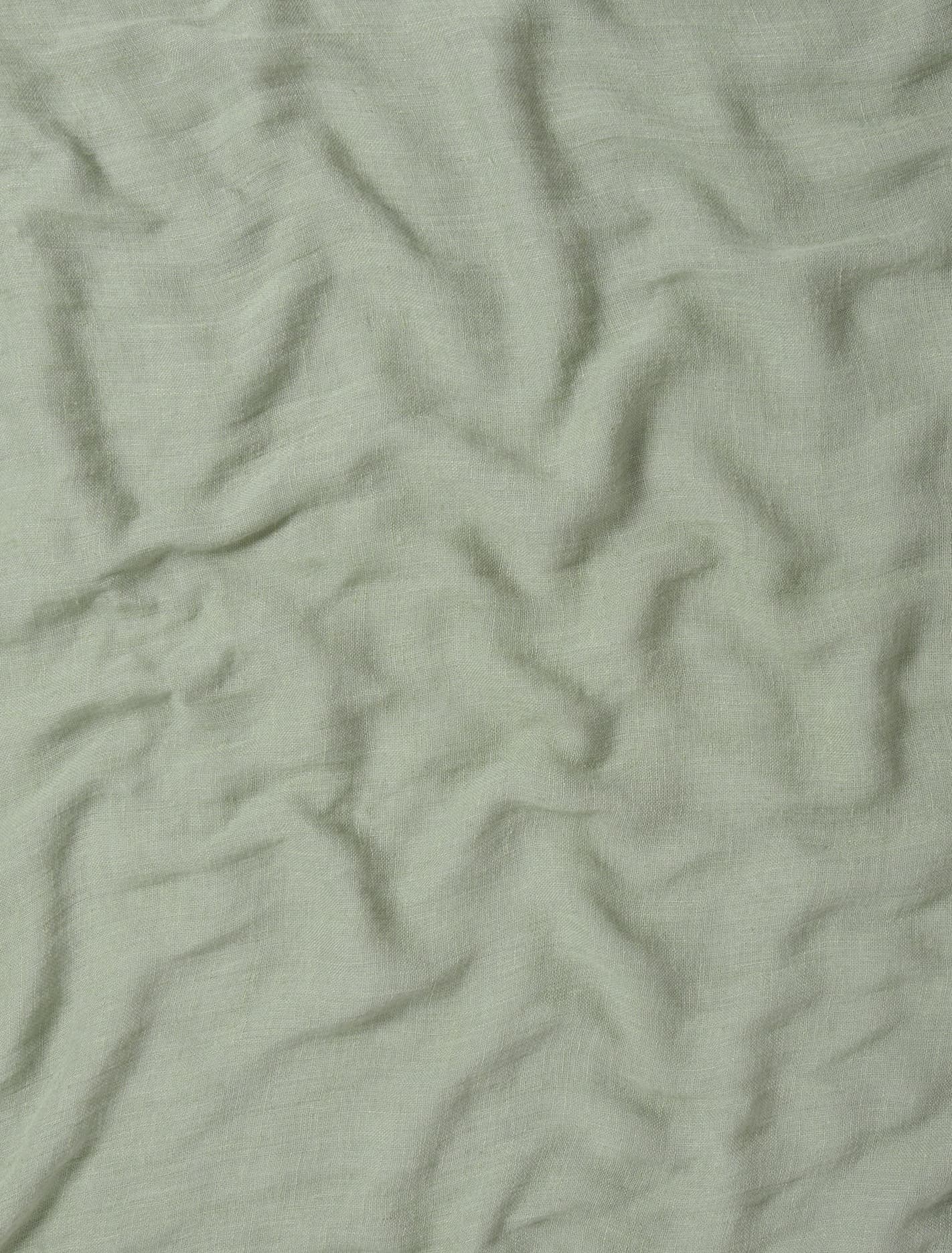 Mila Plain Linen Scarf Olive_mannequin