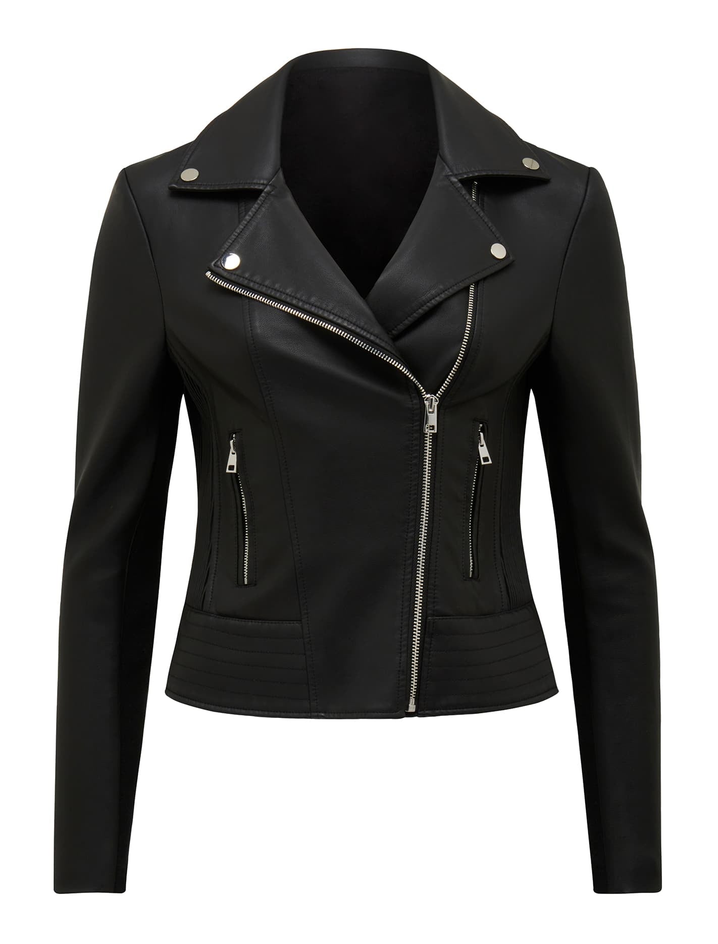 Skye Vegan Leather Biker Jacket Black_mannequin