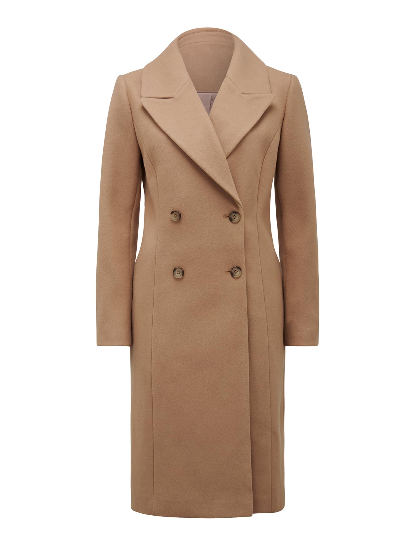 Rosie Double Breasted Coat Camel_mannequin