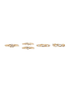 Vivi Sparkle Multi Ring Pack Gold/Crystal_mannequin