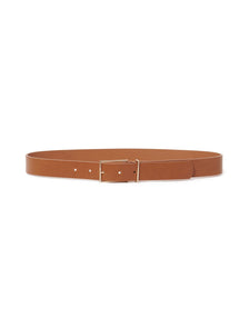 Lilian Thin Square Buckle Jeans Belt Chestnut_mannequin