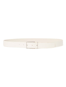 Lilian Thin Square Buckle Jeans Belt Bone Croc_mannequin
