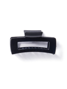 Tara Rectangle Claw Clip Gloss Black_mannequin