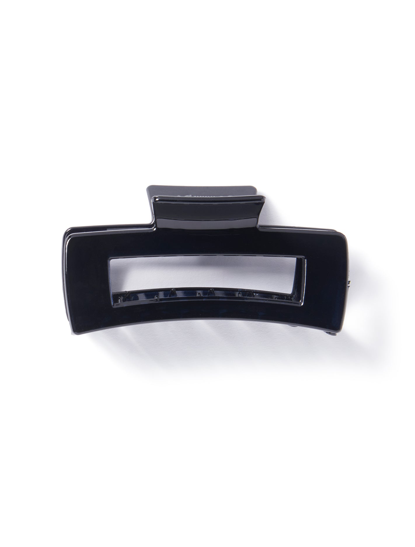 Tara Rectangle Claw Clip Gloss Black_mannequin