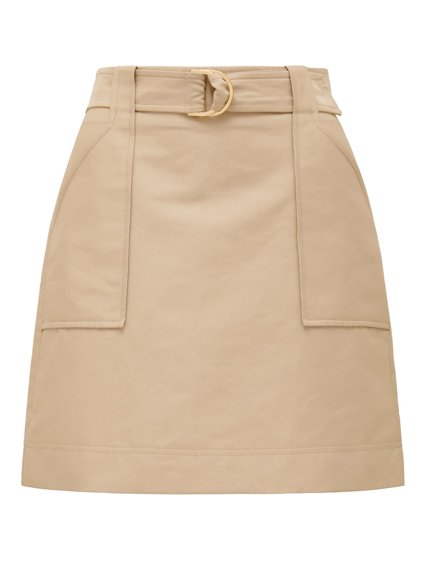 Maria D-Ring Mini Skirt Stone_mannequin