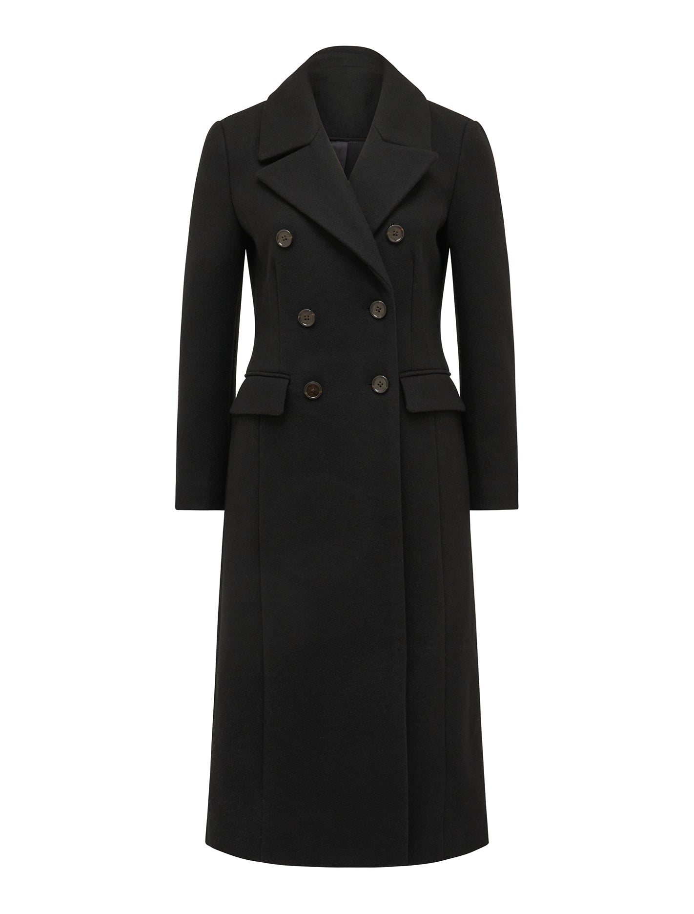 Hannah Petite Maxi Coat Black_mannequin