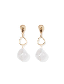 Candice Organic Pearl Drop Earring Gold/Pearl_mannequin