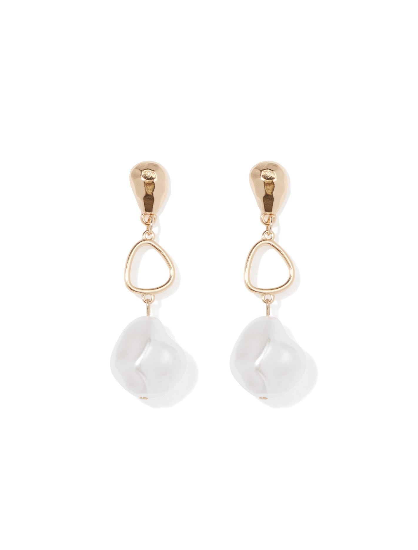 Candice Organic Pearl Drop Earring Gold/Pearl_mannequin