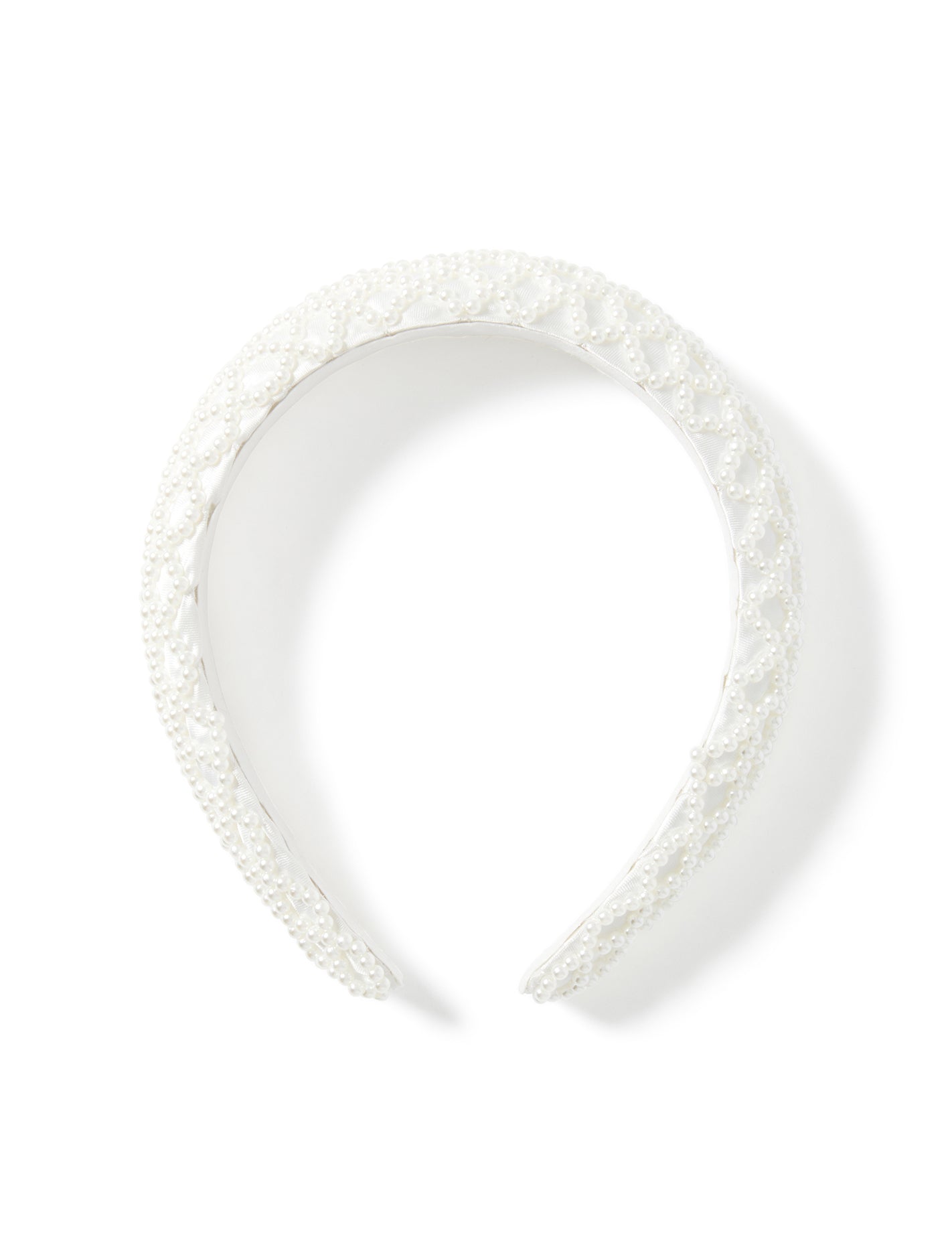 Candice Padded Pearl Headband_mannequin