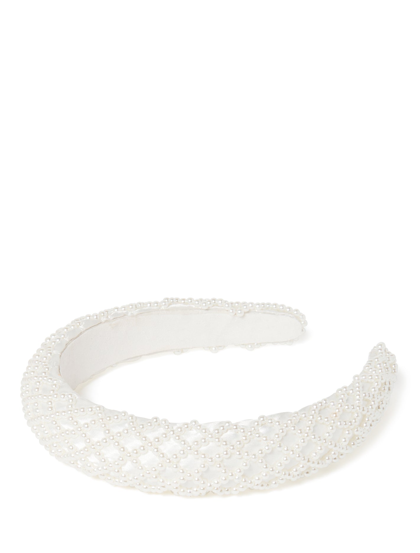 Candice Padded Pearl Headband_mannequin