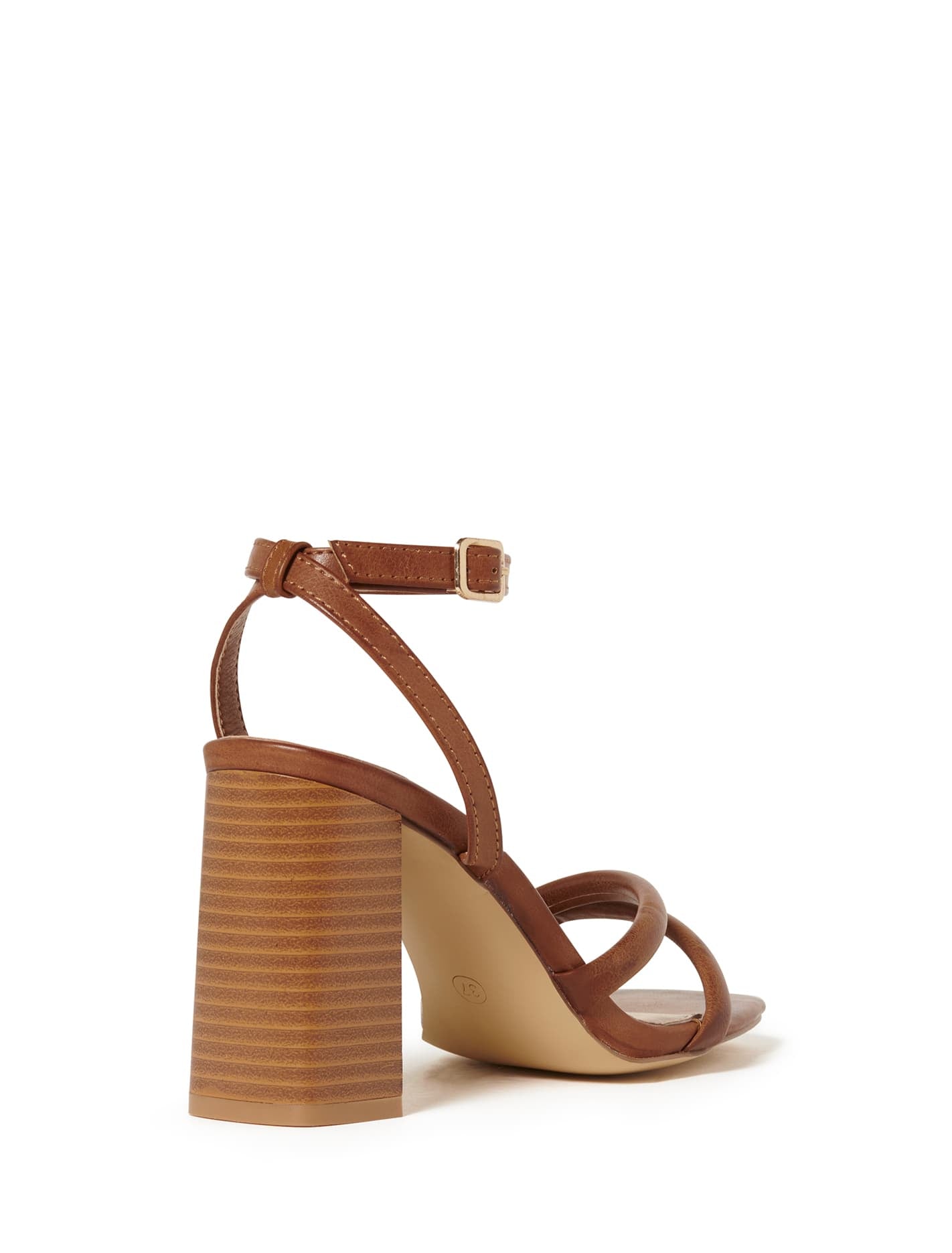 Sara Stacked Heel Tan_mannequin