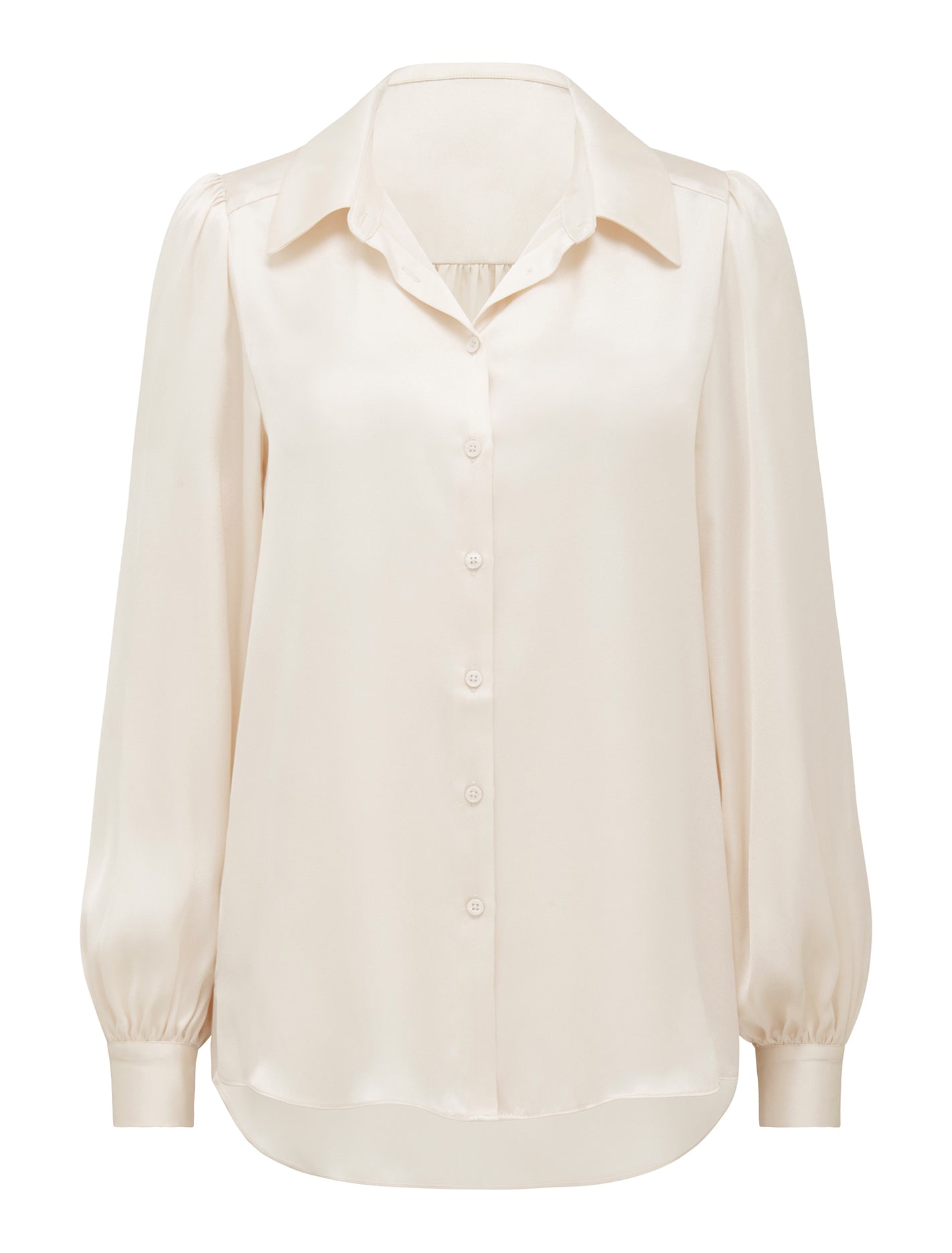 Ren Satin Button Through Blouse Bone_mannequin