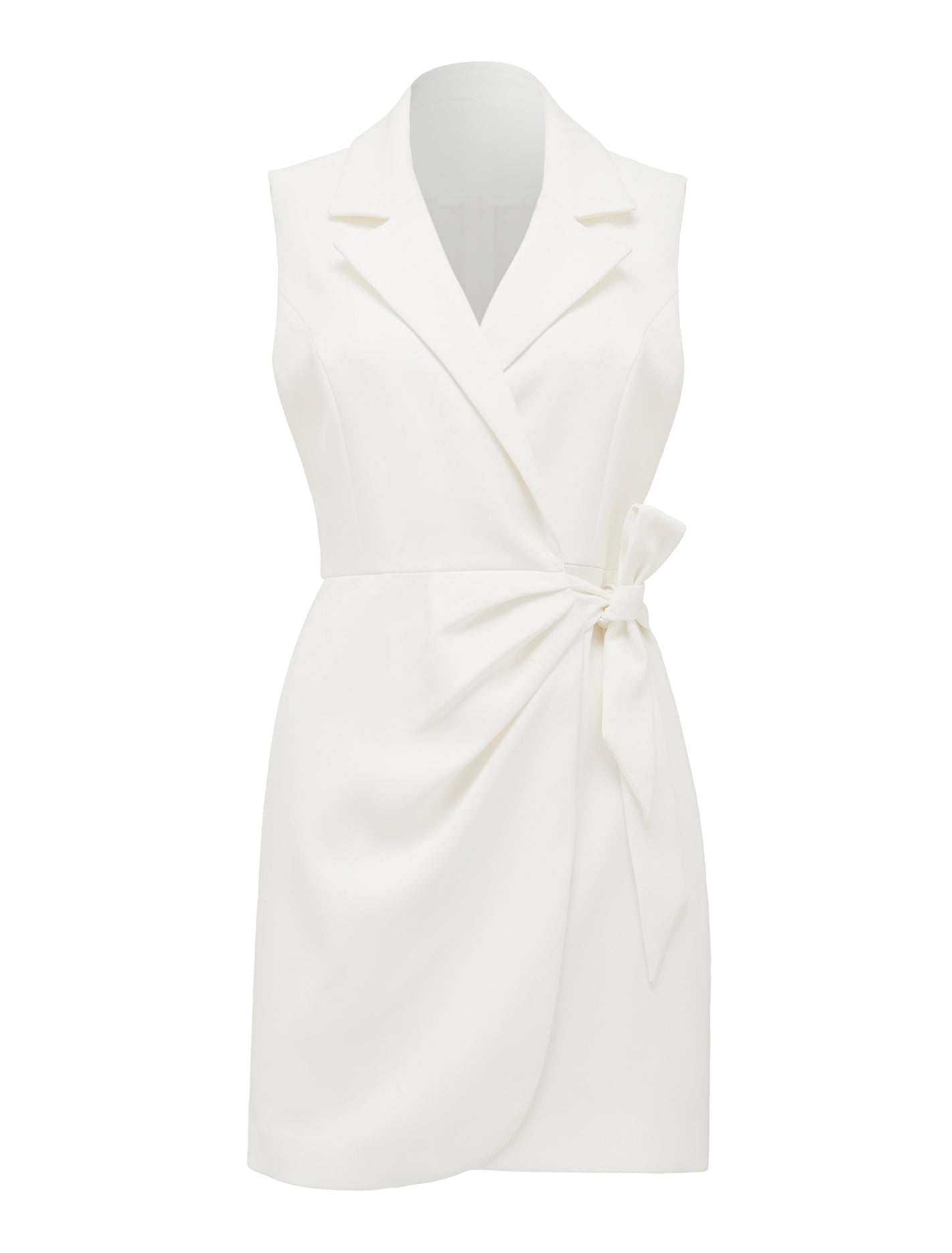 Aizelle Sleeveless Wrap Blazer Dress Porcelain_mannequin