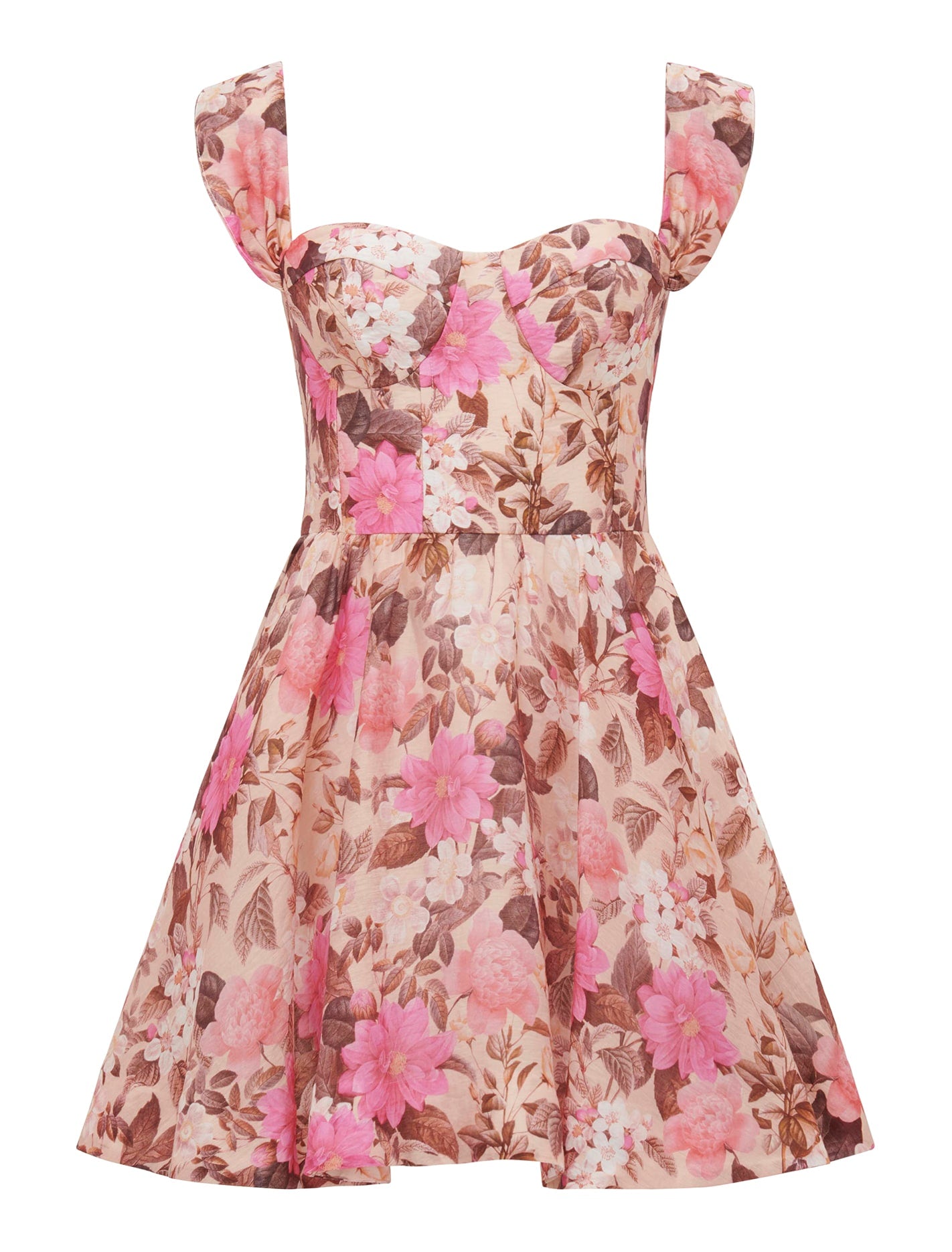 Lennox Corset Prom Mini Dress Lucia Floral_mannequin