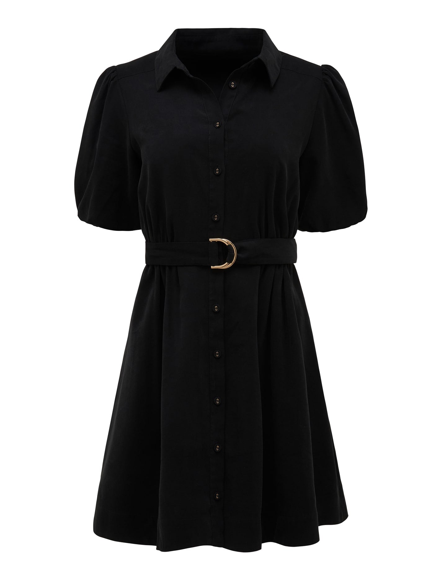 Tamara Belted Waist Mini Dress Black_mannequin