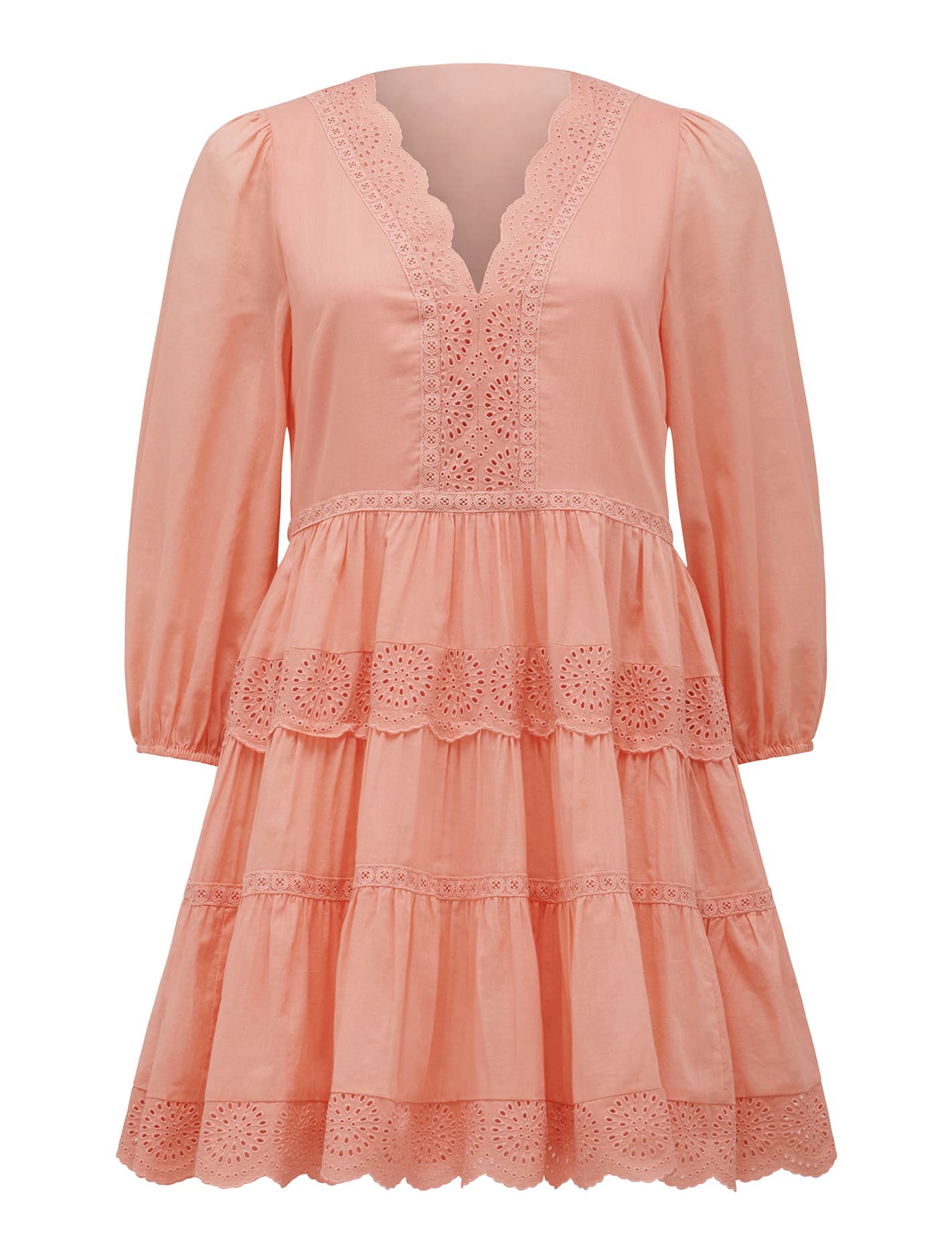 Pippy Trim Detail Mini Pink Cotton_mannequin