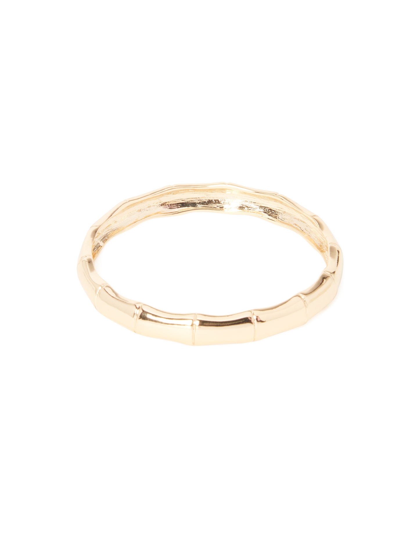 Layla Bamboo Bangle Gold_mannequin