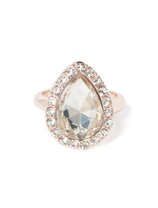 Chantelle Teardrop Ring Rose Gold/Crystal_mannequin