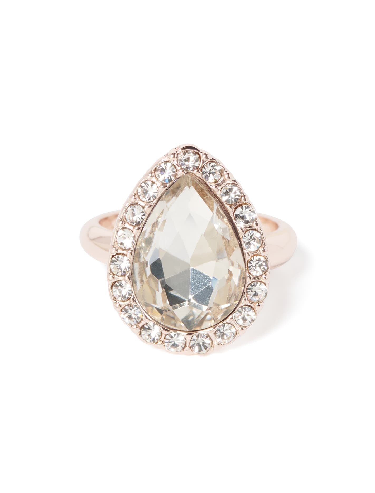 Chantelle Teardrop Ring Rose Gold/Crystal_mannequin
