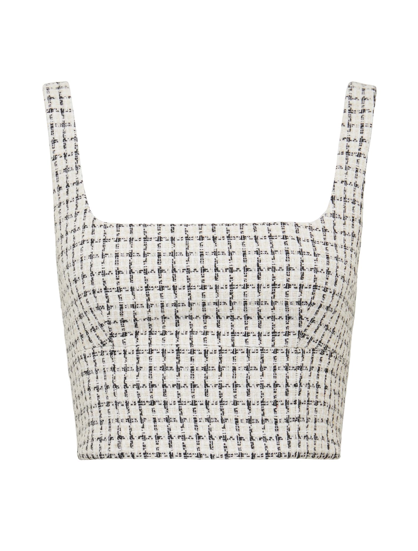 Pearl Bouclé Corset Bustier Cream/Gold Boucle_mannequin