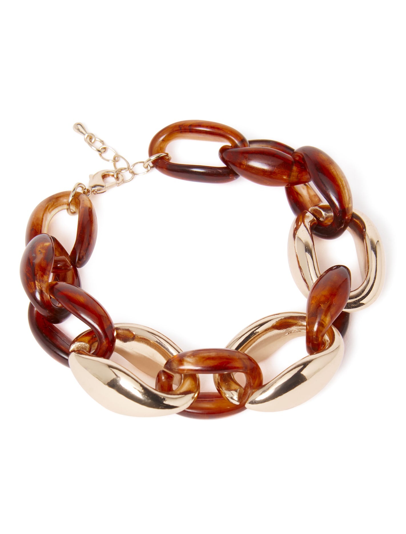 Zariyah Tort Statement Bracelet Tortoise_mannequin