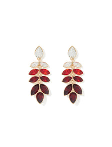 Peyton Petal Glass Drop Earring Red Multi_mannequin