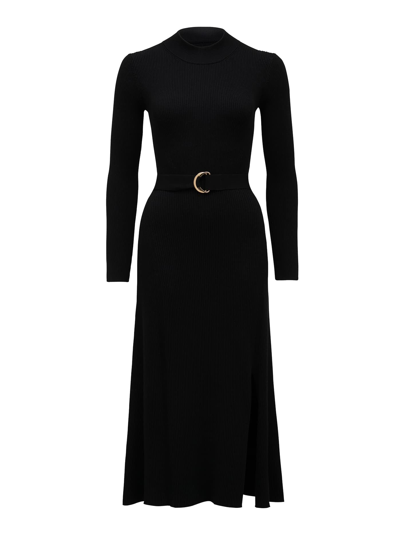 Savannah Petite Knit Dress Black_mannequin