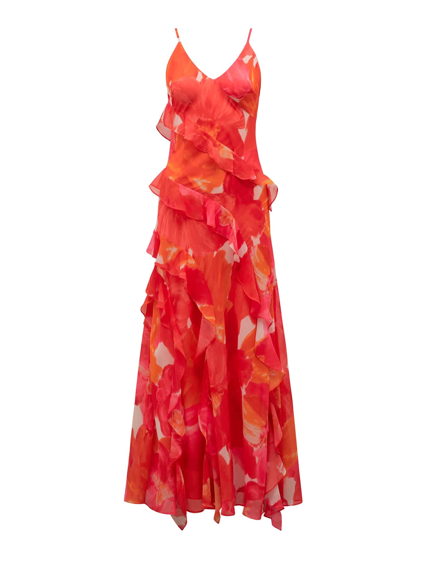 Poppy Ruffle Gown Parker Floral_mannequin