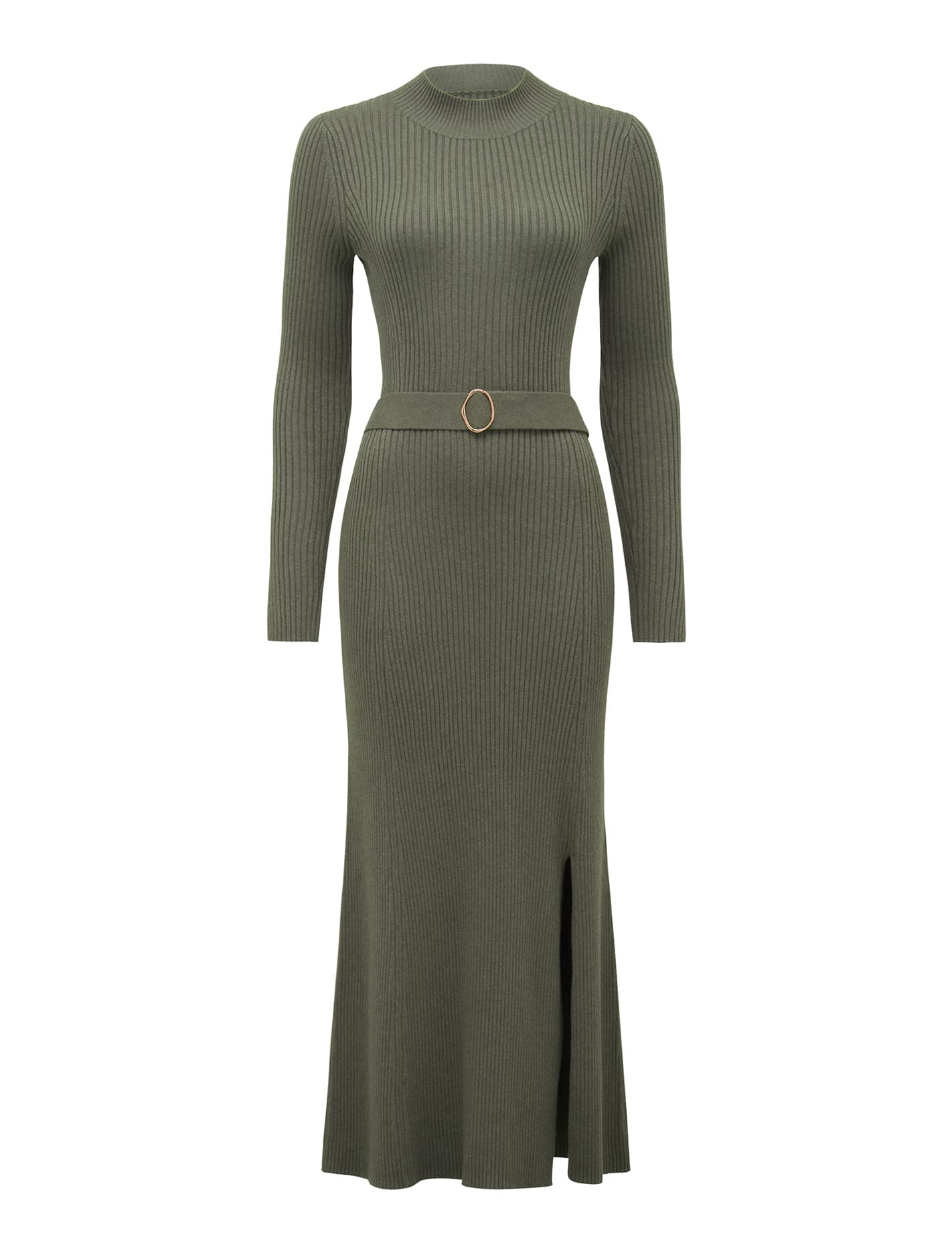 Ayla Fit and Flare Midi Dress Pine_mannequin