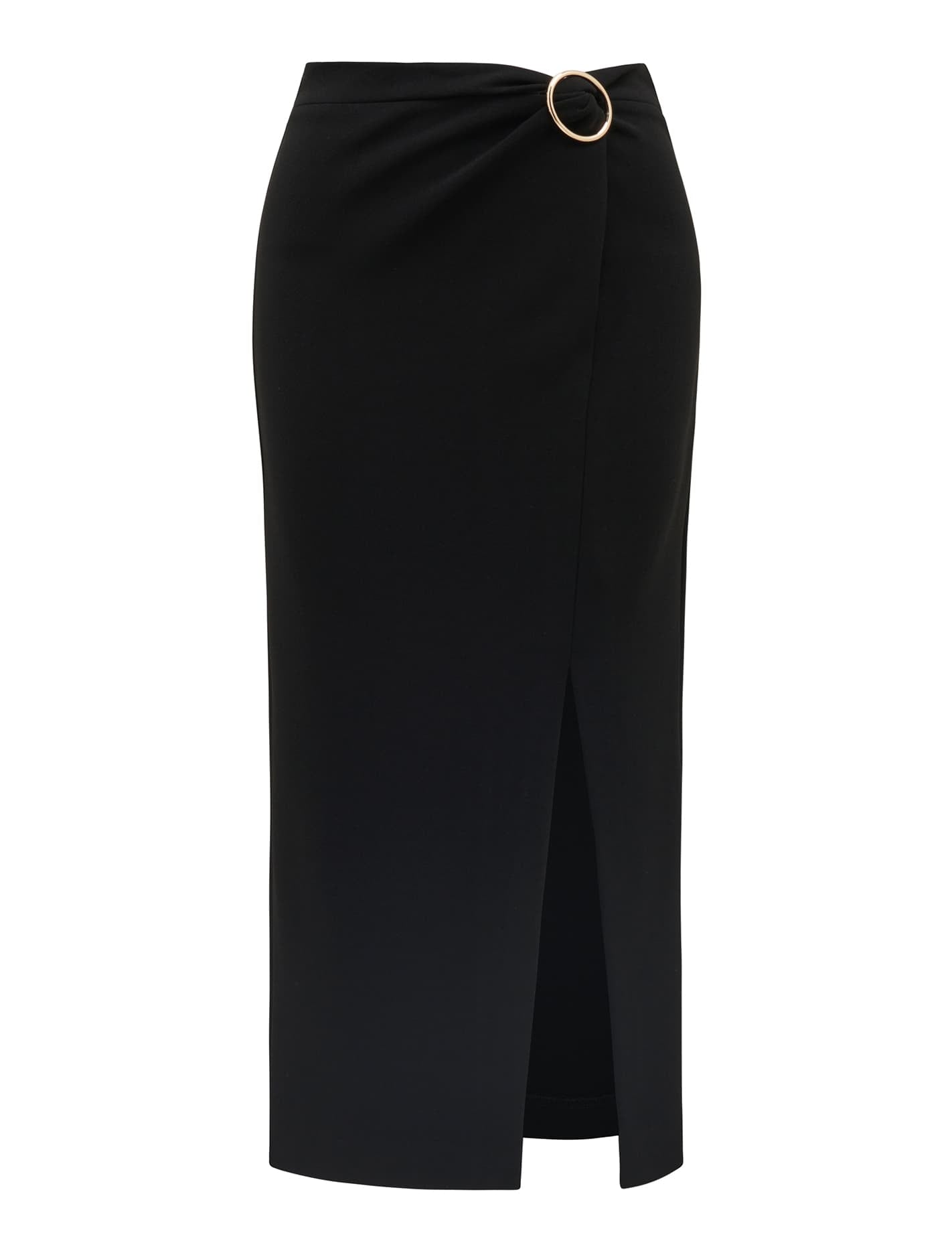 Viviana Hardware Twist Midi Black_mannequin