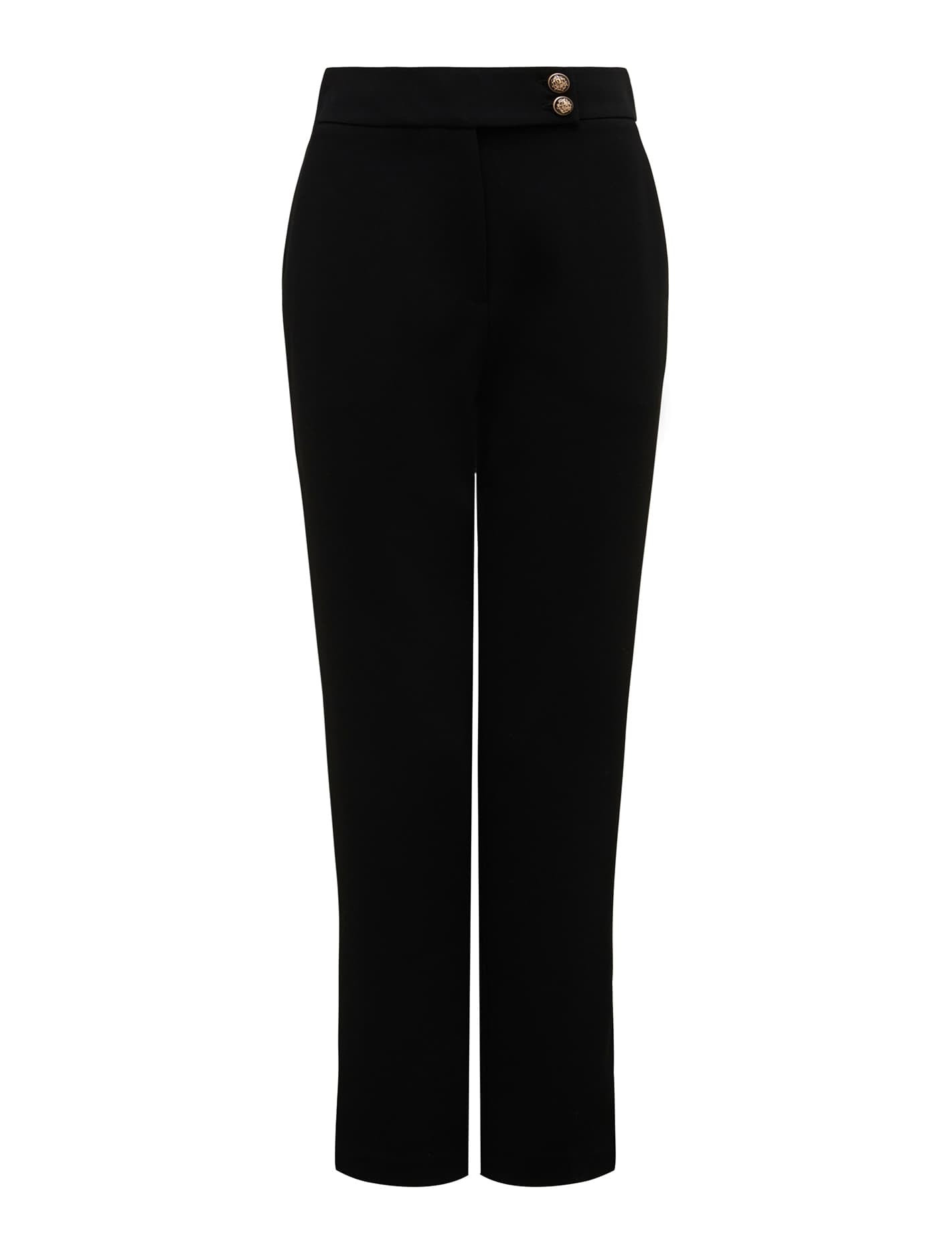 Kylie Button Cigarette Pant Black_mannequin