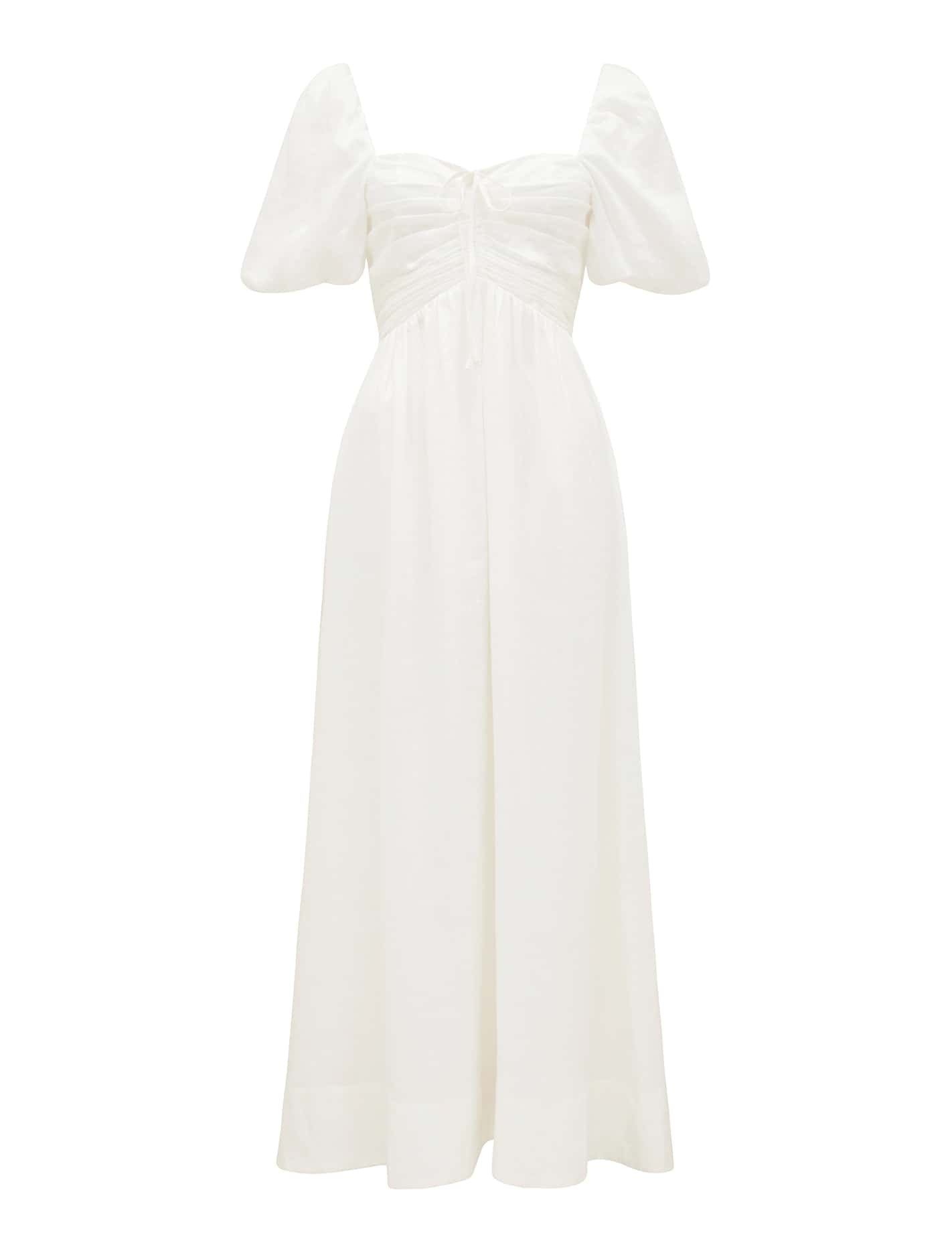 Destiny Ruched Bodice Midi Porcelain_mannequin