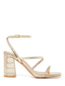 Felicity Block Heel Gold Croc_mannequin